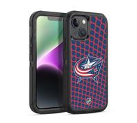 Head Case Designs Officially Licensed NHL Net Pattern Columbus Blue Jackets Ultra-Armoured Shockproof Case [Military Grade Protection] Compatible With Apple iPhone 14