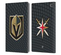 Head Case Designs Officially Licensed NHL Net Pattern Vegas Golden Knights Leather Wallet Case Compatible With Amazon Fire Max 11 2023