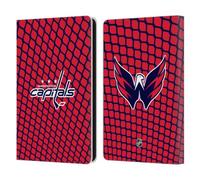 Head Case Designs Officially Licensed NHL Net Pattern Washington Capitals Leather Wallet Case Compatible With Amazon Kindle Paperwhite 6