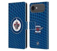 Head Case Designs Officially Licensed NHL Net Pattern Winnipeg Jets Leather Wallet Case Compatible With Apple iPhone 17 Air