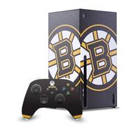 Head Case Designs Officially Licensed NHL Oversized Boston Bruins Game Console Wrap and Game Controller Skin Bundle Compatible With Xbox Series X