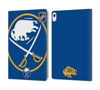 Head Case Designs Officially Licensed NHL Oversized Buffalo Sabres Leather Wallet Case Compatible With Apple iPad Air 13 2024/2025