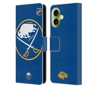 Head Case Designs Officially Licensed NHL Oversized Buffalo Sabres Leather Wallet Case Compatible With Apple iPhone 17