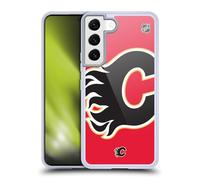 Head Case Designs Officially Licensed NHL Oversized Calgary Flames Gel Case [Military Grade Protection] Compatible with Samsung Galaxy S22 5G and Compatible with MagSafe