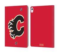 Head Case Designs Officially Licensed NHL Oversized Calgary Flames Leather Wallet Case Compatible With Apple iPad Air 13 2024/2025