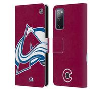 Head Case Designs Officially Licensed NHL Oversized Colorado Avalanche Leather Wallet Case Compatible With Samsung Galaxy S20 FE / 5G