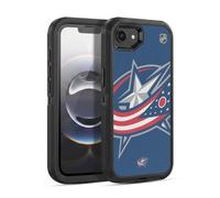 Head Case Designs Officially Licensed NHL Oversized Columbus Blue Jackets Ultra-Armoured Shockproof Case [Military Grade Protection] Compatible With Apple iPhone 16e / iPhone 17e