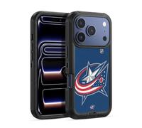 Head Case Designs Officially Licensed NHL Oversized Columbus Blue Jackets Ultra-Armoured Shockproof Case [Military Grade Protection] Compatible With Apple iPhone 17 Pro