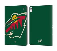 Head Case Designs Officially Licensed NHL Oversized Minnesota Wild Leather Wallet Case Compatible With Apple iPad Air 13 2024/2025