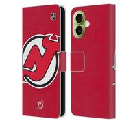 Head Case Designs Officially Licensed NHL Oversized New Jersey Devils Leather Wallet Case Compatible With Apple iPhone 17