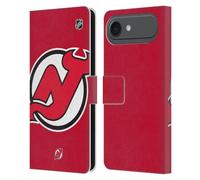 Head Case Designs Officially Licensed NHL Oversized New Jersey Devils Leather Wallet Case Compatible With Apple iPhone 17 Air