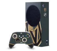 Head Case Designs Officially Licensed NHL Oversized Vegas Golden Knights Game Console Wrap and Game Controller Skin Bundle Compatible With Xbox Series S