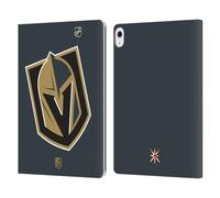 Head Case Designs Officially Licensed NHL Oversized Vegas Golden Knights Leather Wallet Case Compatible With Apple iPad Air 13 2024/2025