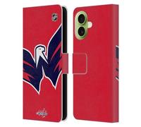 Head Case Designs Officially Licensed NHL Oversized Washington Capitals Leather Wallet Case Compatible With Apple iPhone 17