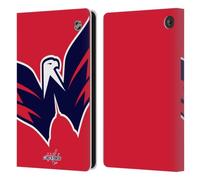 Head Case Designs Officially Licensed NHL Oversized Washington Capitals Leather Wallet Case Compatible With Amazon Fire 7 2022