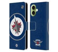 Head Case Designs Officially Licensed NHL Oversized Winnipeg Jets Leather Wallet Case Compatible With Apple iPhone 17