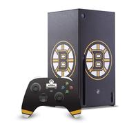 Head Case Designs Officially Licensed NHL Plain Boston Bruins Game Console Wrap and Game Controller Skin Bundle Compatible With Xbox Series X
