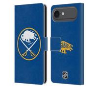 Head Case Designs Officially Licensed NHL Plain Buffalo Sabres Leather Wallet Case Compatible With Apple iPhone 17 Air