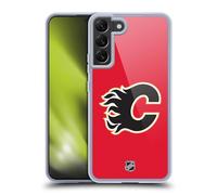 Head Case Designs Officially Licensed NHL Plain Calgary Flames Gel Case [Military Grade Protection] Compatible with Samsung Galaxy S22+ 5G and Compatible with MagSafe