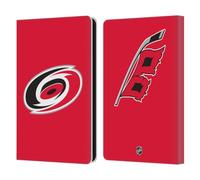 Head Case Designs Officially Licensed NHL Plain Carolina Hurricanes Leather Wallet Case Compatible With Amazon Kindle Paperwhite 6