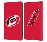 Head Case Designs Officially Licensed NHL Plain Carolina Hurricanes Leather Wallet Case Compatible With Amazon Fire Max 11 2023