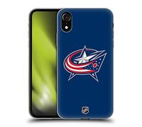 Head Case Designs Officially Licensed NHL Plain Columbus Blue Jackets Gel Case [Military Grade Protection] Compatible With Apple iPhone XR