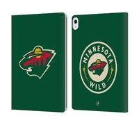 Head Case Designs Officially Licensed NHL Plain Minnesota Wild Leather Wallet Case Compatible With Apple iPad Air 13 2024/2025