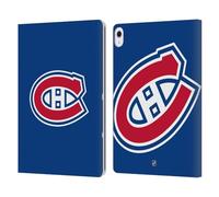 Head Case Designs Officially Licensed NHL Plain Montreal Canadiens Leather Wallet Case Compatible With Apple iPad Air 13 2024/2025