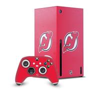Head Case Designs Officially Licensed NHL Plain New Jersey Devils Game Console Wrap and Game Controller Skin Bundle Compatible With Xbox Series X