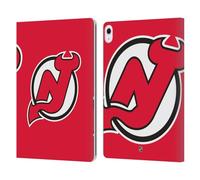 Head Case Designs Officially Licensed NHL Plain New Jersey Devils Leather Wallet Case Compatible With Apple iPad Air 13 2024/2025
