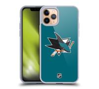 Head Case Designs Officially Licensed NHL Plain San Jose Sharks Gel Case [Military Grade Protection] Compatible with Apple iPhone 11 Pro and Compatible with MagSafe
