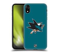 Head Case Designs Officially Licensed NHL Plain San Jose Sharks Gel Case [Military Grade Protection] Compatible With Apple iPhone XR