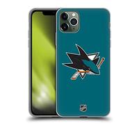 Head Case Designs Officially Licensed NHL Plain San Jose Sharks Gel Case [Military Grade Protection] Compatible with Apple iPhone 11 Pro Max and Compatible with MagSafe