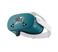 Head Case Designs Officially Licensed NHL Plain San Jose Sharks Vinyl Sticker Skin Decal Cover Compatible With Meta Quest 3S