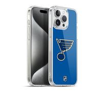 Head Case Designs Officially Licensed NHL Plain St Louis Blues Gel Case [Military Grade Protection] Compatible With Apple iPhone 15 Pro Max