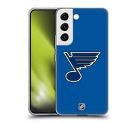 Head Case Designs Officially Licensed NHL Plain St Louis Blues Gel Case [Military Grade Protection] Compatible With Samsung Galaxy S22 5G