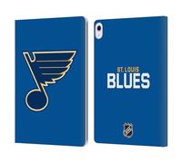 Head Case Designs Officially Licensed NHL Plain St Louis Blues Leather Wallet Case Compatible With Apple iPad Air 13 2024/2025