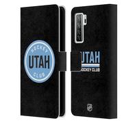 Head Case Designs Officially Licensed NHL Plain Utah Mammoth Leather Wallet Case Compatible With Huawei Nova 7 SE/P40 Lite 5G
