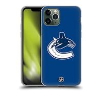 Head Case Designs Officially Licensed NHL Plain Vancouver Canucks Gel Case [Military Grade Protection] Compatible with Apple iPhone 11 Pro and Compatible with MagSafe