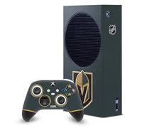 Head Case Designs Officially Licensed NHL Plain Vegas Golden Knights Game Console Wrap and Game Controller Skin Bundle Compatible With Xbox Series S