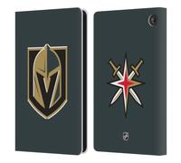 Head Case Designs Officially Licensed NHL Plain Vegas Golden Knights Leather Wallet Case Compatible With Amazon Fire 7 2022