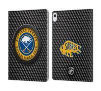 Head Case Designs Officially Licensed NHL Puck Texture Buffalo Sabres Leather Wallet Case Compatible With Apple iPad Air 13 2024/2025