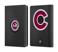 Head Case Designs Officially Licensed NHL Puck Texture Colorado Avalanche Leather Wallet Case Compatible With Amazon Kindle 11th Gen (2024)