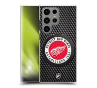 Head Case Designs Officially Licensed NHL Puck Texture Detroit Red Wings Hard Back Case Compatible With Samsung Galaxy S24 Ultra 5G