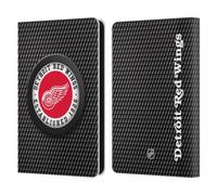 Head Case Designs Officially Licensed NHL Puck Texture Detroit Red Wings Leather Wallet Case Compatible With Amazon Kindle 11th Gen (2024)