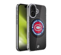 Head Case Designs Officially Licensed NHL Puck Texture Montreal Canadiens Gel Case [Military Grade Protection] Compatible with Apple iPhone 17 and Compatible with MagSafe