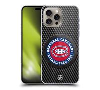 Head Case Designs Officially Licensed NHL Puck Texture Montreal Canadiens Hard Back Case Compatible With Apple iPhone 16 Pro Max
