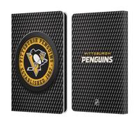 Head Case Designs Officially Licensed NHL Puck Texture Pittsburgh Penguins Leather Wallet Case Compatible With Amazon Kindle Paperwhite 6