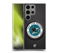 Head Case Designs Officially Licensed NHL Puck Texture San Jose Sharks Hard Back Case Compatible With Samsung Galaxy S24 Ultra 5G