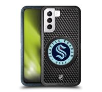 Head Case Designs Officially Licensed NHL Puck Texture Seattle Kraken Ultra-Armoured Shockproof Case Compatible With Samsung Galaxy S21 5G